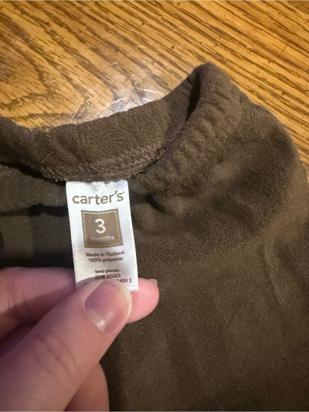 6 for $10 Brown Kids Fleece Bottoms - Comfortable Pull-On Pants - Picture 2 of 2